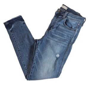 Altar'd State Jeans Womens 28 Blue Skinny Stretch‎ Distressed Mid Rise Denim
